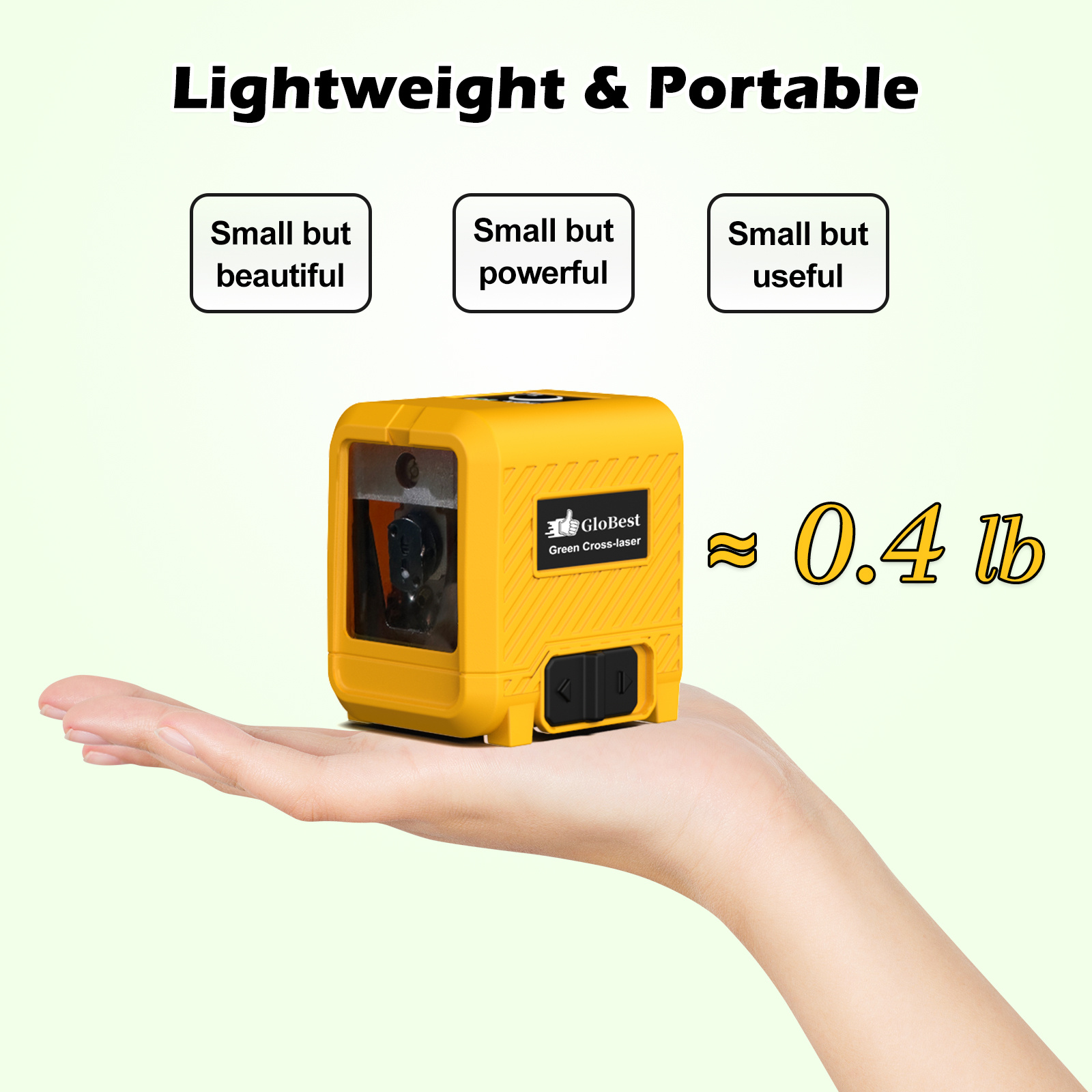 Laser Level, Rechargeable Lithium Battery Level Tool, Self-Leveling Green Cross Line Laser For Picture Hanging, Tiling, Home Renovation, Includes Folding Magnetic L-Bracket & Carry Pouch - Image 7