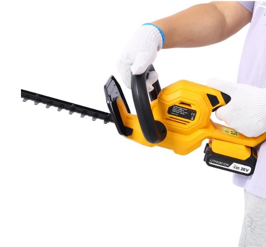20V Cordless Hedge Trimmer, 22 Inch Steel Blade, Shock-absorbing, Including Battery And Charger