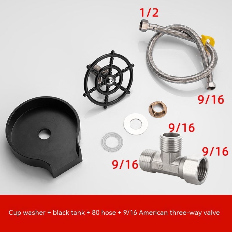 Bar Counter Cup Washer Sink High-pressure Spray Automatic Faucet Coffee Pitcher Wash Cup Tool Kitchen - Image 8