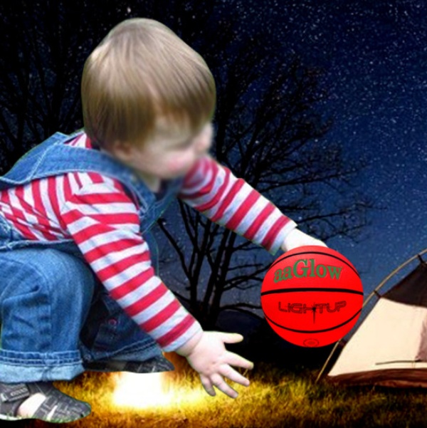 LED Basketball Light Up Bright Streetball Classic Size 7 Luminous Basketball Glowing for Birthday Gift - Image 2