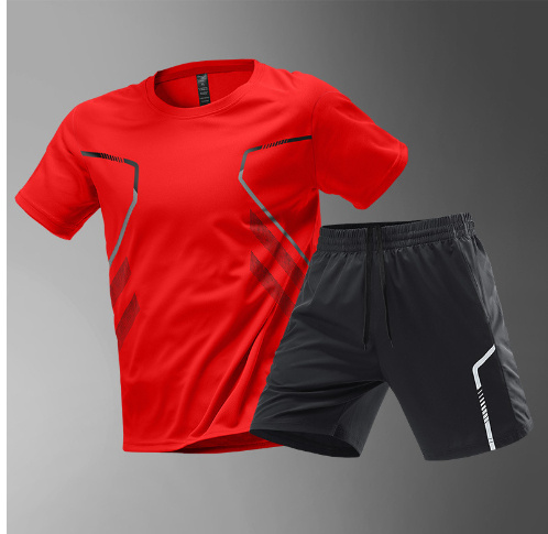 Men's T-shirts Sports Running T-shirt Color Block Men Quick-drying Breathable Short Sleeve Round Neck Active Tee Outdoor Workout - Image 8